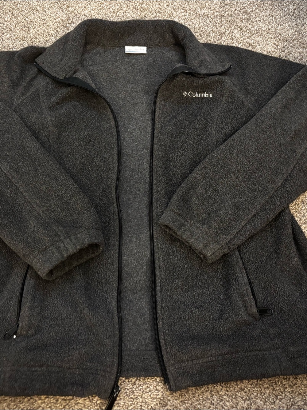Columbia Women's Charcoal Gray Full-Zip Fleece Jacket